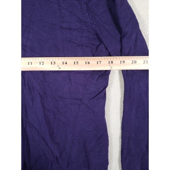 Kenneth Cole Sweater Womens Medium M Knit Button Up Purple Rayon Blend - Picture 6 of 12